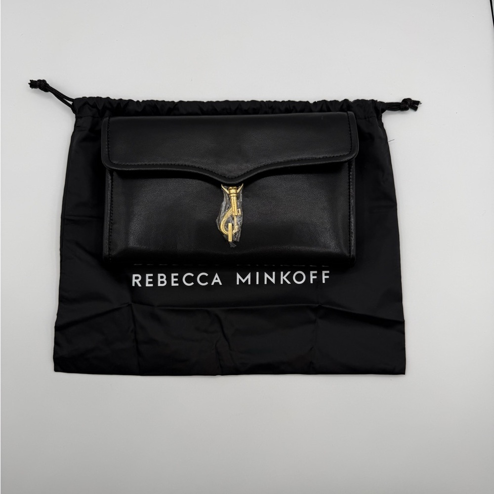 Rebecca Minkoff Black Travel Wallet With Antique Brass Hardware - Picture 13 of 13